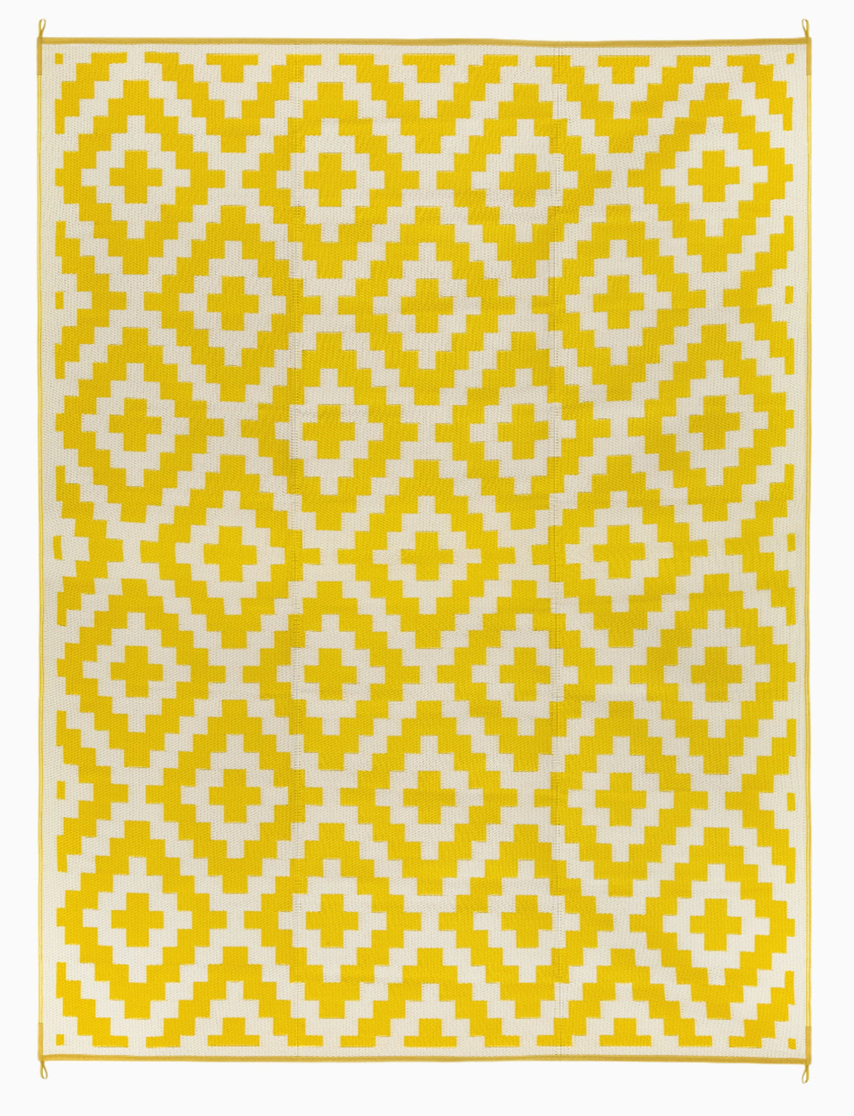 Yellow & White Area Rug, product view angle 3