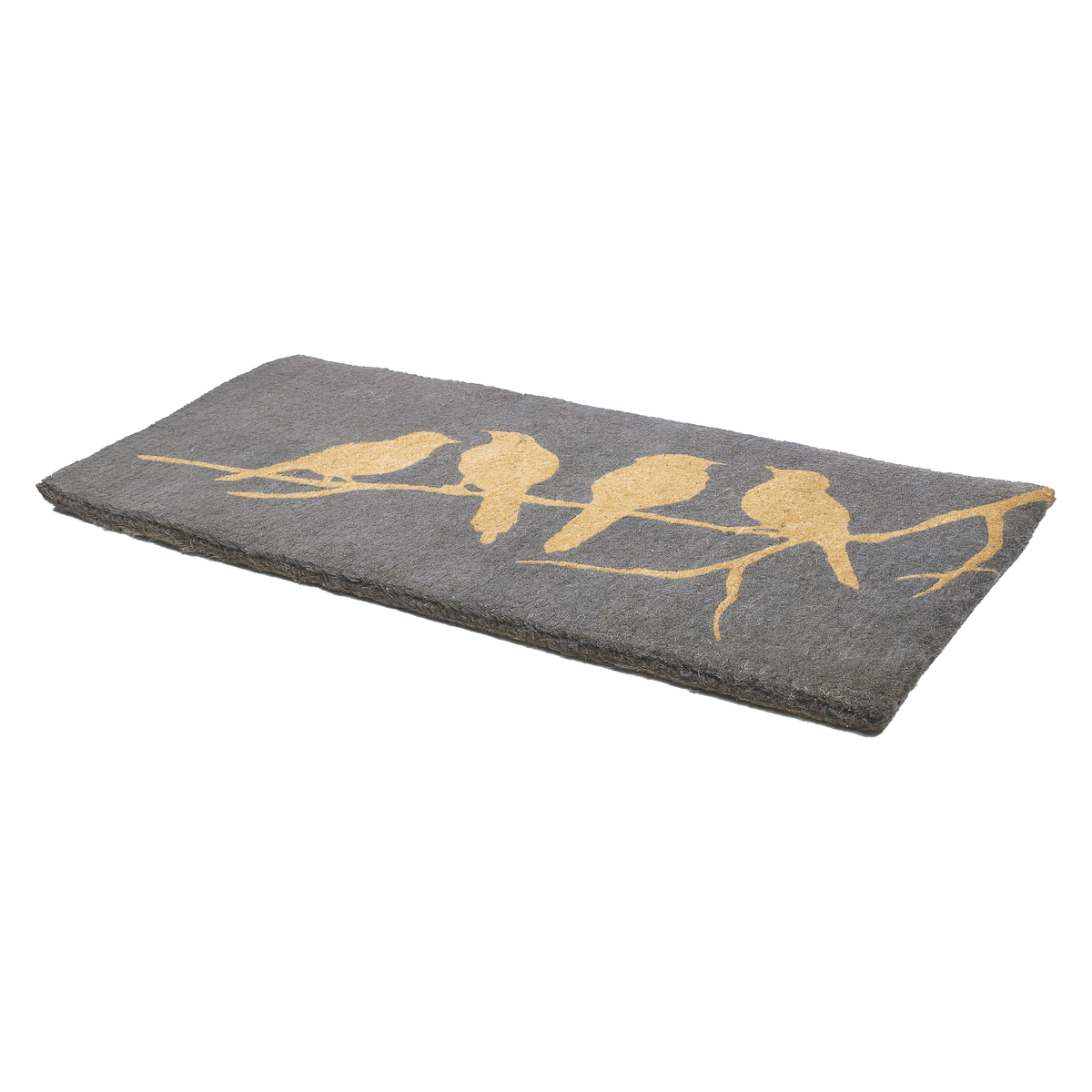 Birds On Branch Gray Doormat, product view angle 6