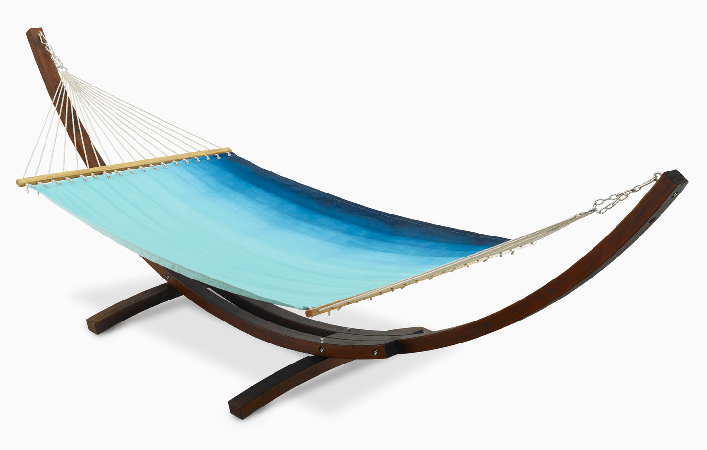 Big Sur - Teal Ombre Recycled Polyester Hammock for Patio - (55" x 82")