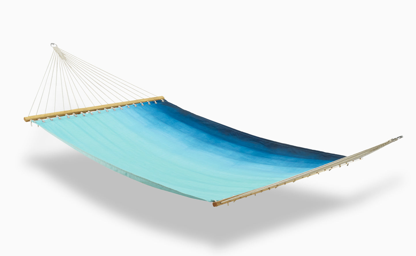 Big Sur - Teal Ombre Recycled Polyester Hammock for Patio - (55" x 82")