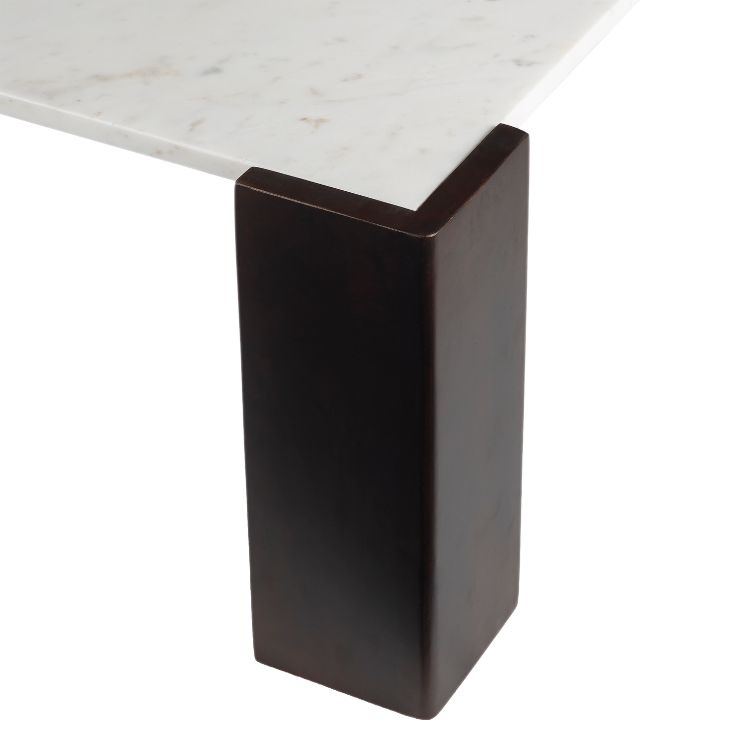Block Marble Coffee Table For Living Room - White 38"