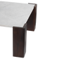 Block Marble Coffee Table For Living Room - White 38"