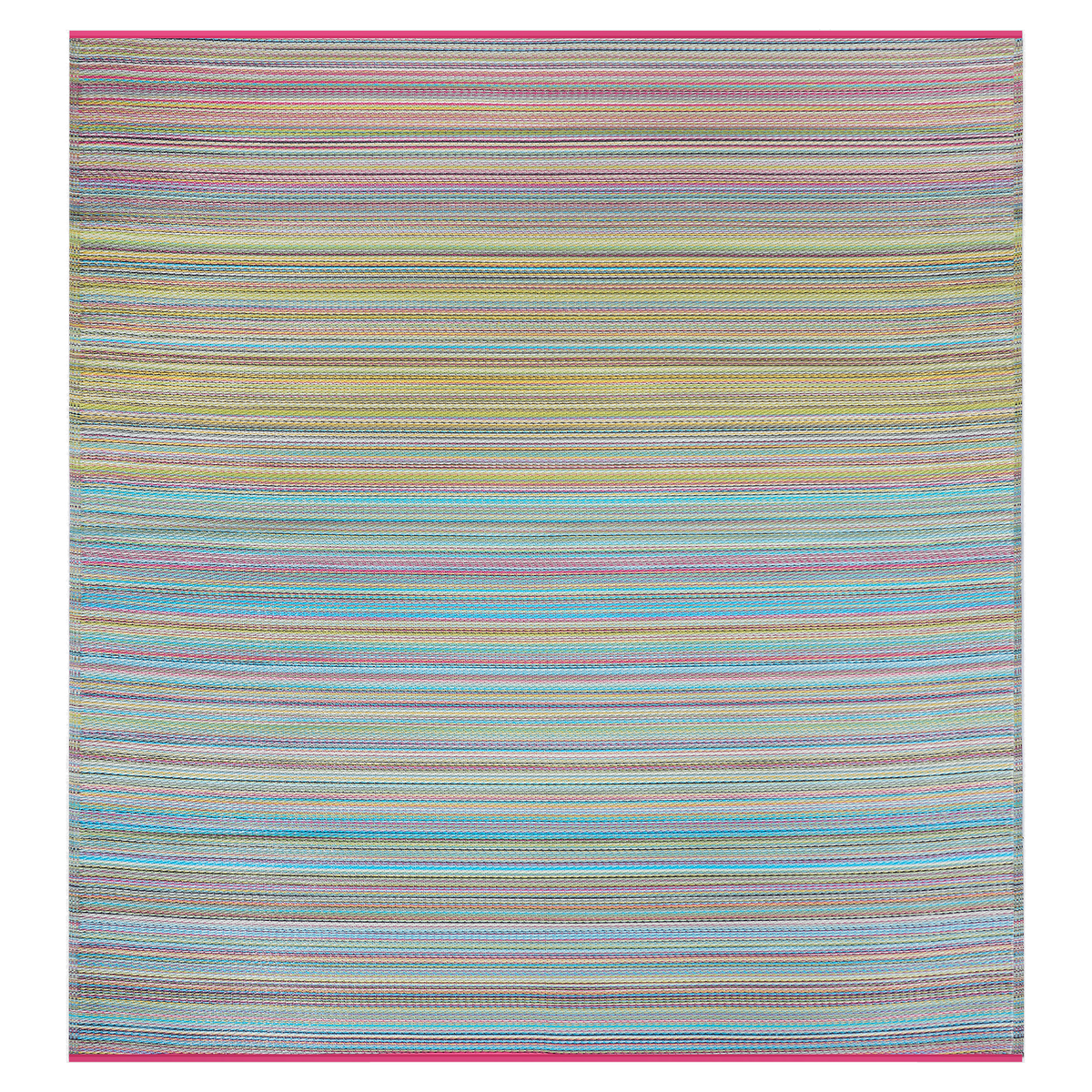 Candy Outdoor Rug, size view of rug laid flat 8x8 square