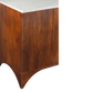 Cove 51" White Marble & Solid Wood Sideboard Media Cabinet