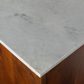 Cove 51" White Marble & Solid Wood Sideboard Media Cabinet
