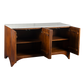 Cove 51" White Marble & Solid Wood Sideboard Media Cabinet