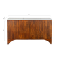 Cove White Marble & Solid Wood Sideboard Media Cabinet 51"