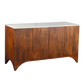 Cove 51" White Marble & Solid Wood Sideboard Media Cabinet