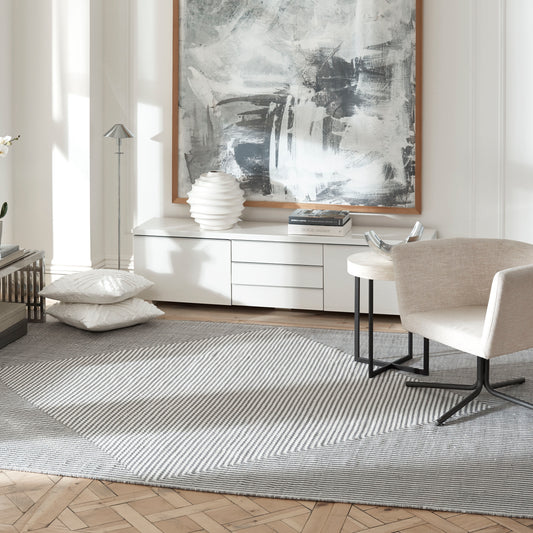 Gray Modern Outdoor Rug, lifestyle patio scene