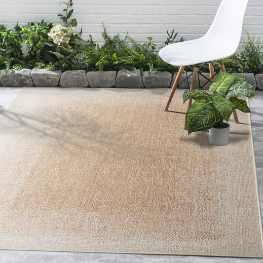 Beige Outdoor Rug, lifestyle patio scene
