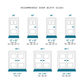 Size guide: recommended doormat sizes by door width, 18 x 30 in up to 24 x 60 in for double doors