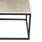 Evolve Marble Coffee Table For Living Room - Beige/Black 47"