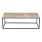 Evolve Marble Coffee Table For Living Room - Beige/Black 47"