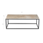Evolve Marble Coffee Table For Living Room - Beige/Black 47"