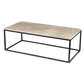 Evolve Marble Coffee Table For Living Room - Beige/Black 47"