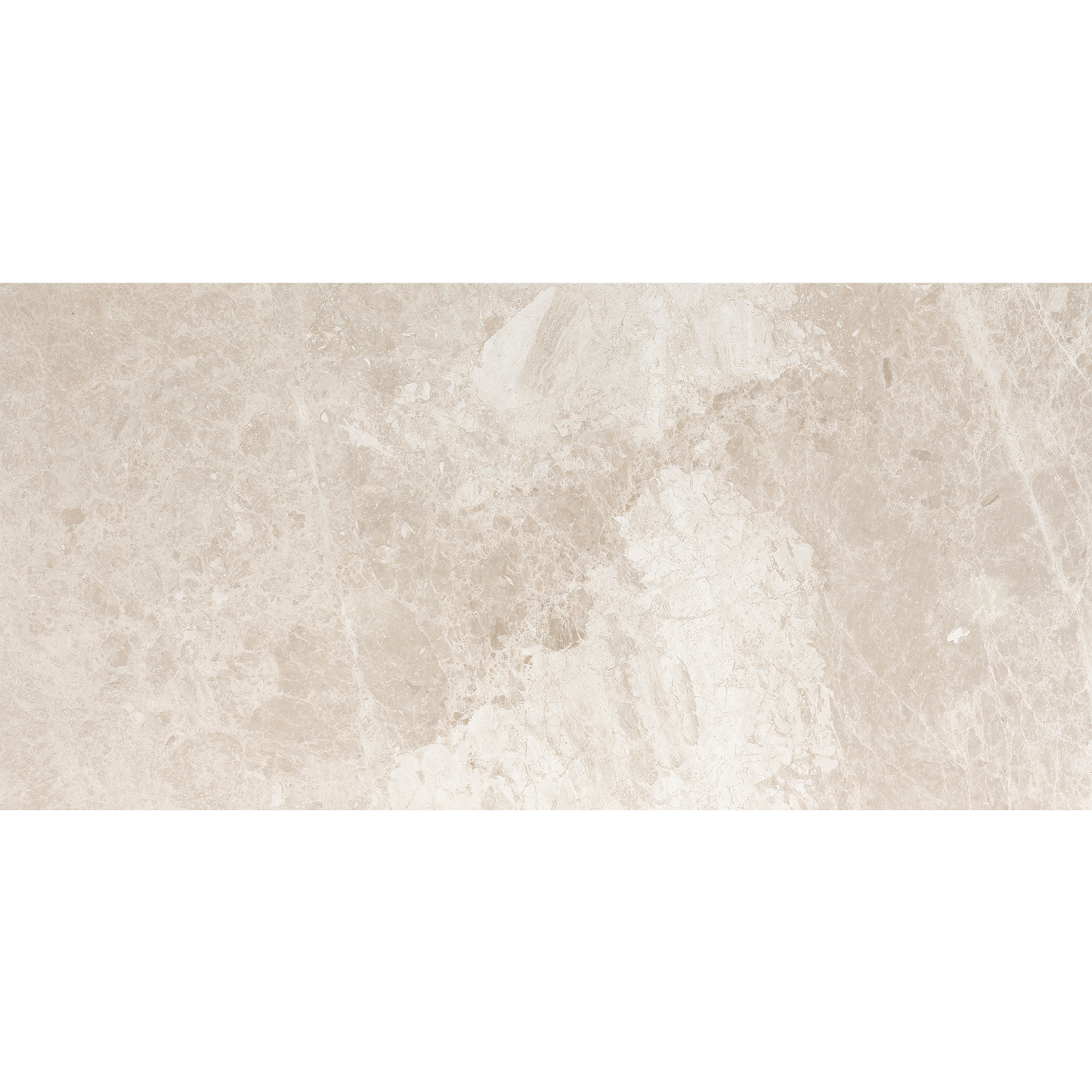 Evolve Marble Coffee Table For Living Room - Beige/Black 47"