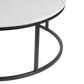 Evolve Round Marble Coffee Table For Living Room - White/Black 36"