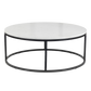 Evolve Round Marble Coffee Table For Living Room - White/Black 36"