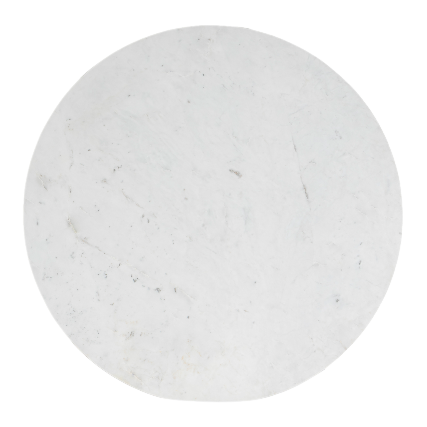 Evolve Round Marble Coffee Table For Living Room - White/Black 36"