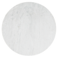 Evolve Round Marble Side Table For Living Room - White/Gold 20"