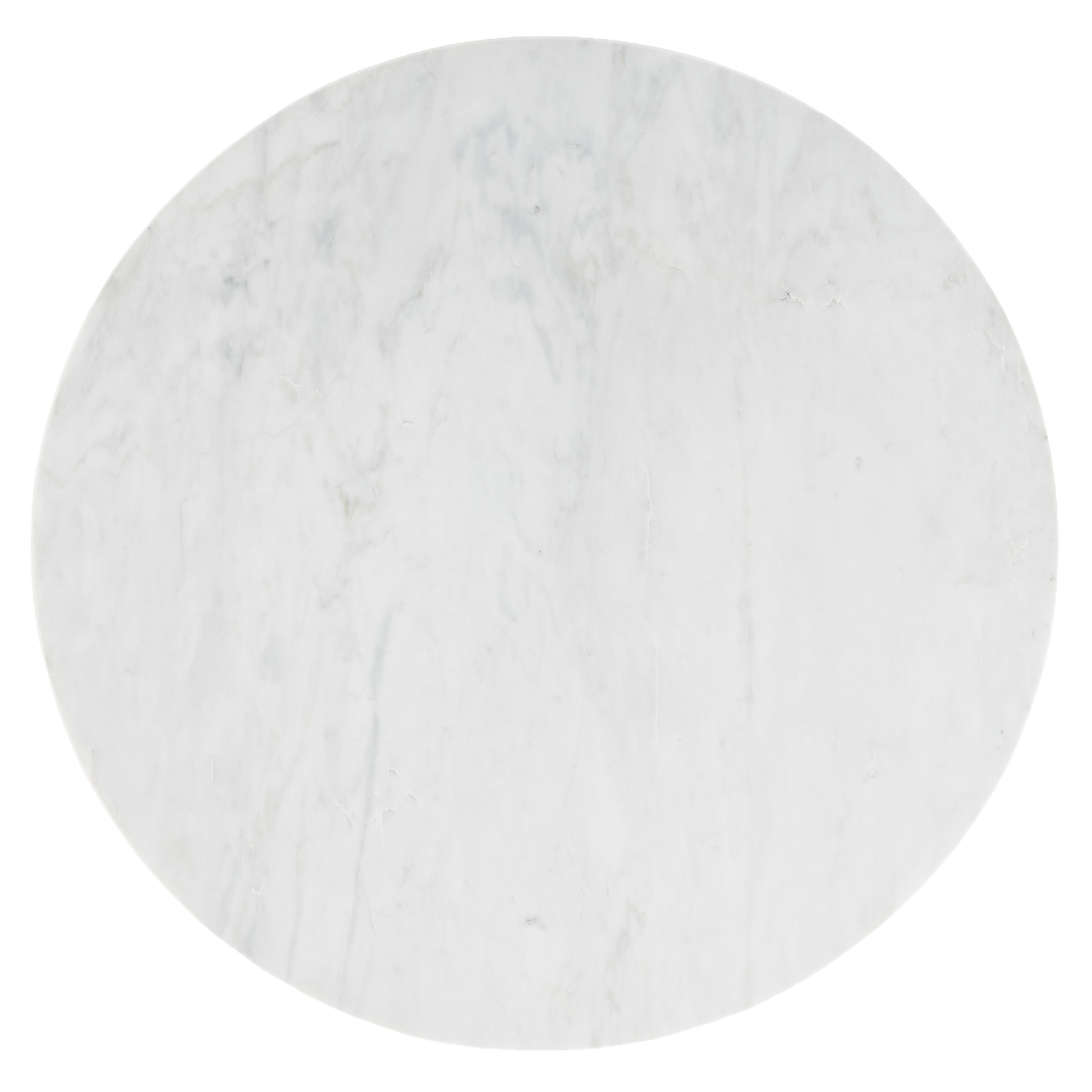 Evolve Round Marble Side Table For Living Room - White/Gold 20"
