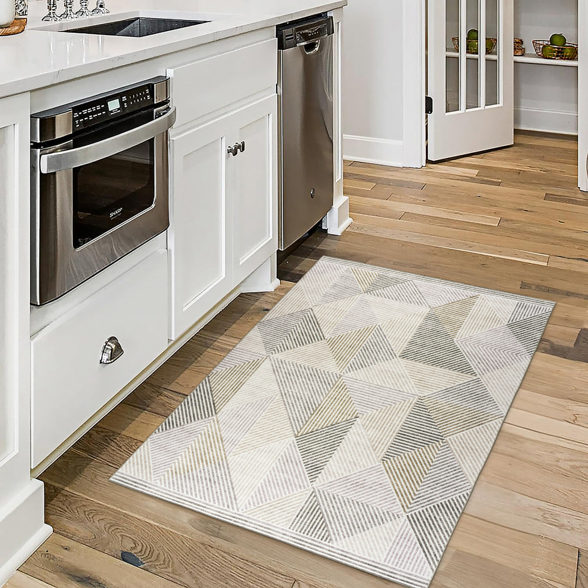 Beige Ivory Area Rug, product view angle 10