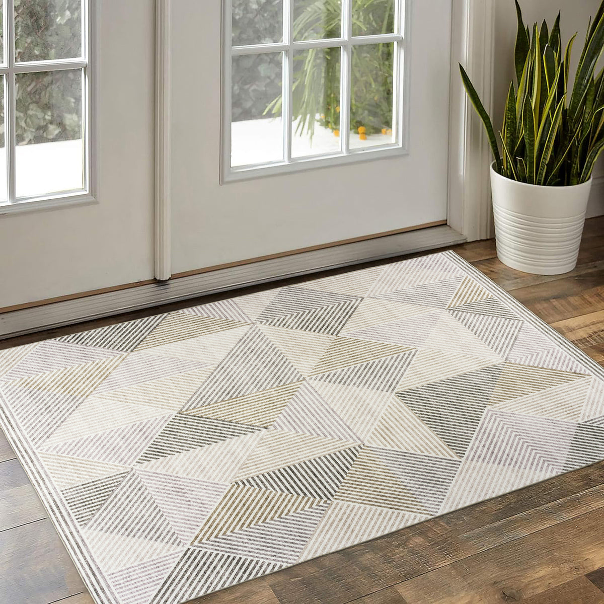 Beige Ivory Area Rug, product view angle 20