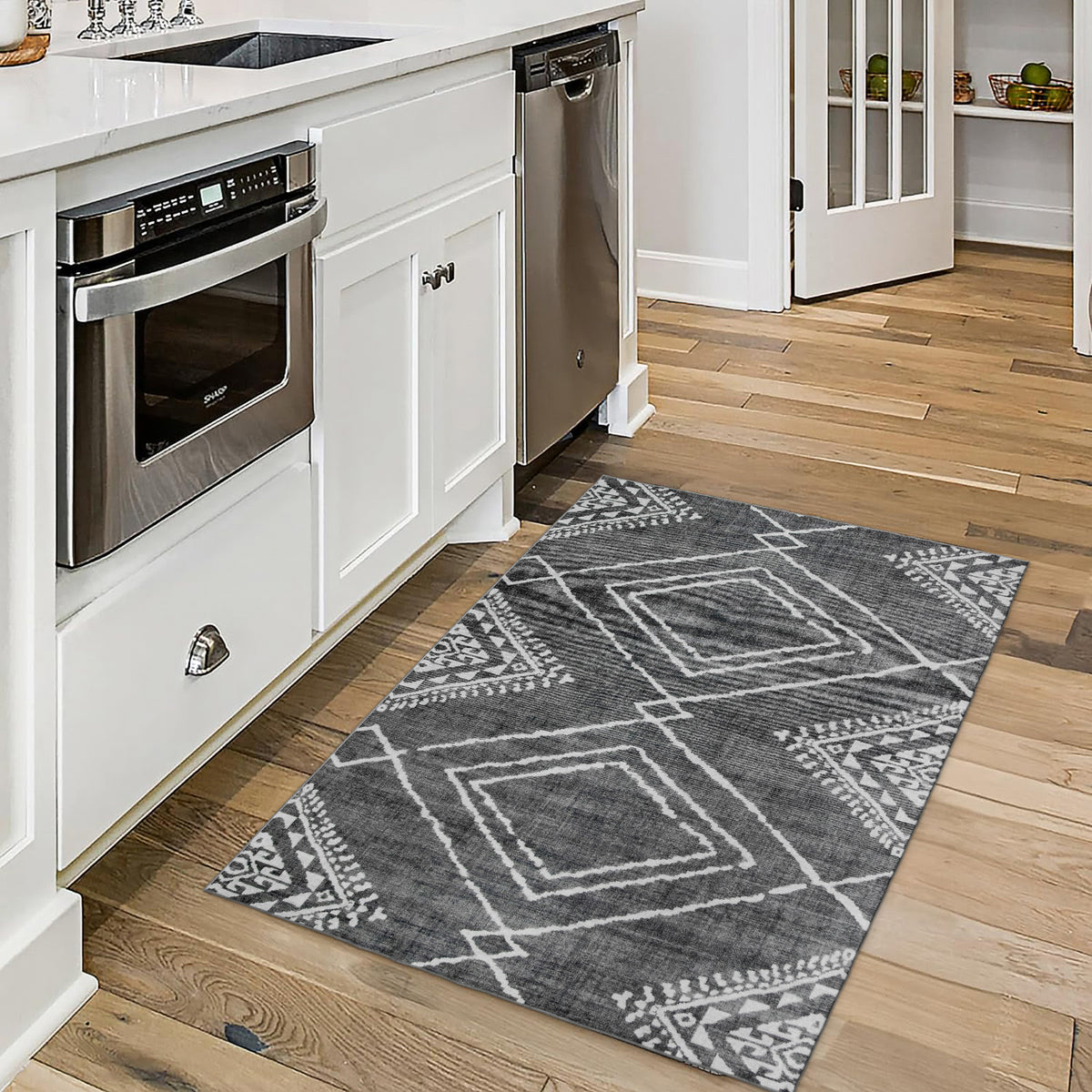 Gray Area Rug, product view angle 8