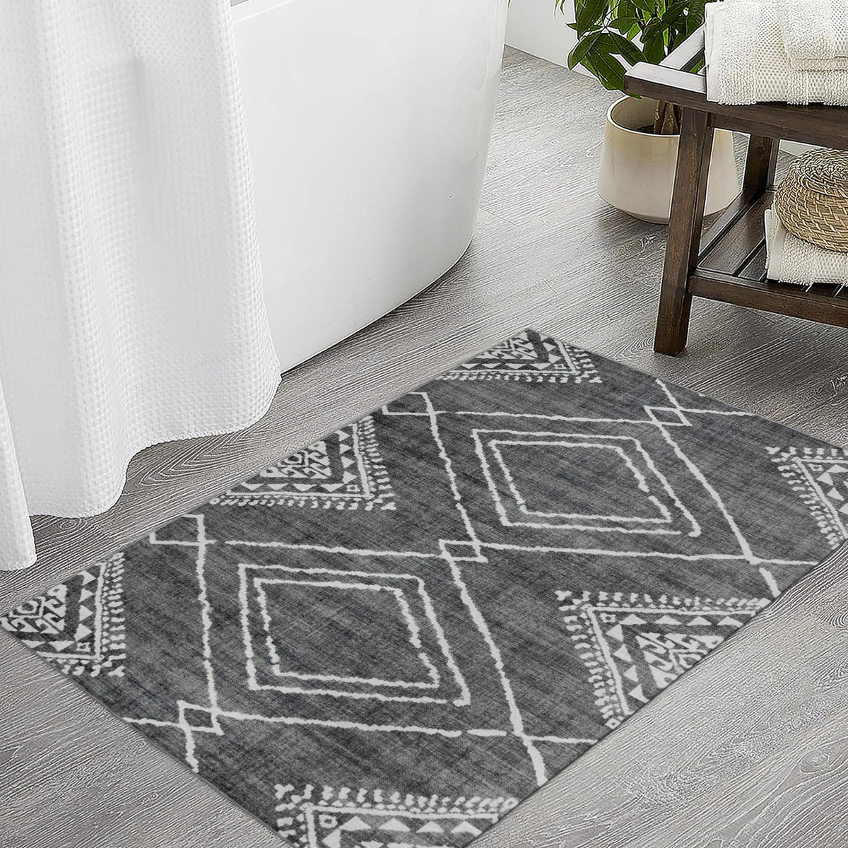 Gray Area Rug, product view angle 7