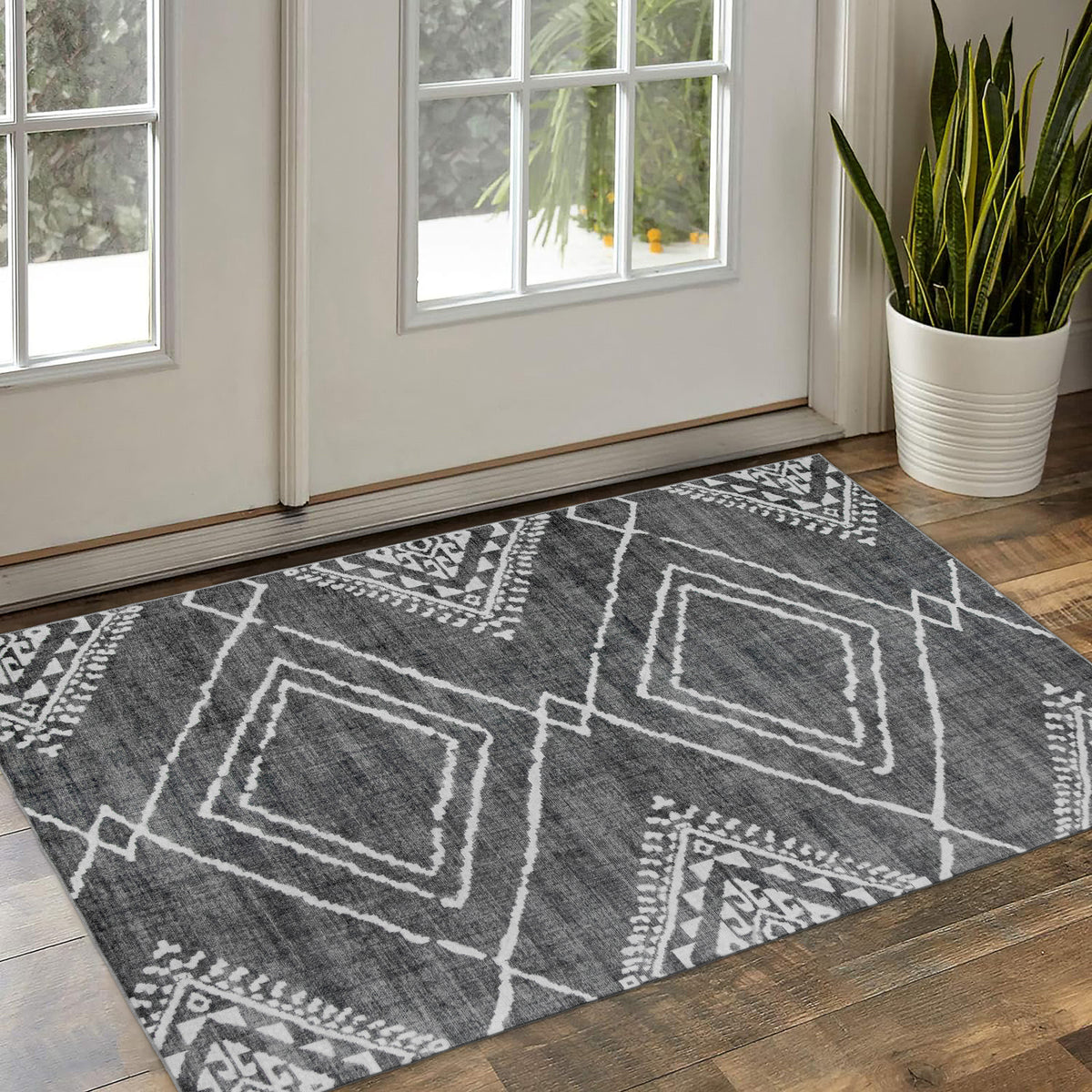 Gray Area Rug, product view angle 6