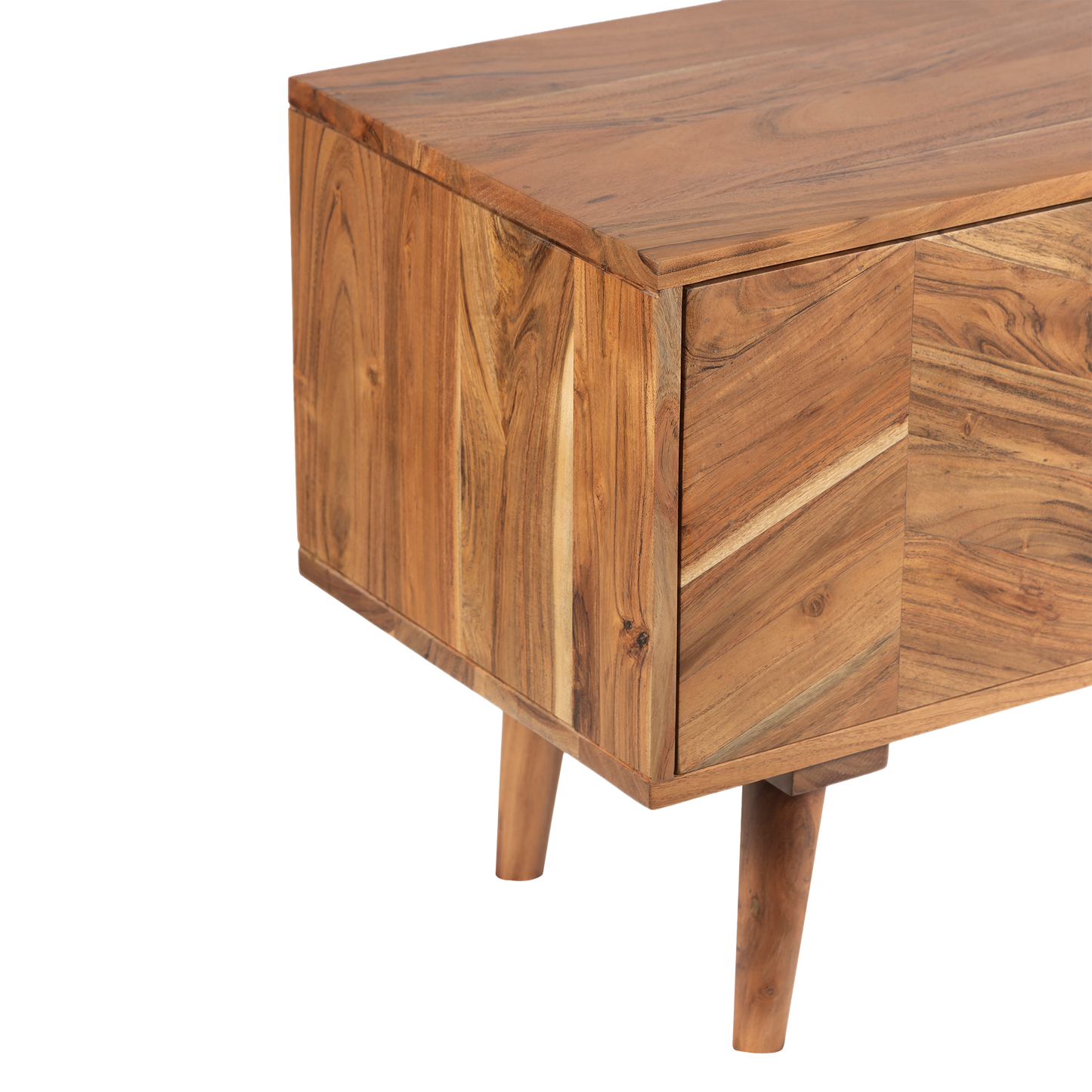 Harmony Mid-Century Acacia Wood Media Console For Living Room - Natural 51"