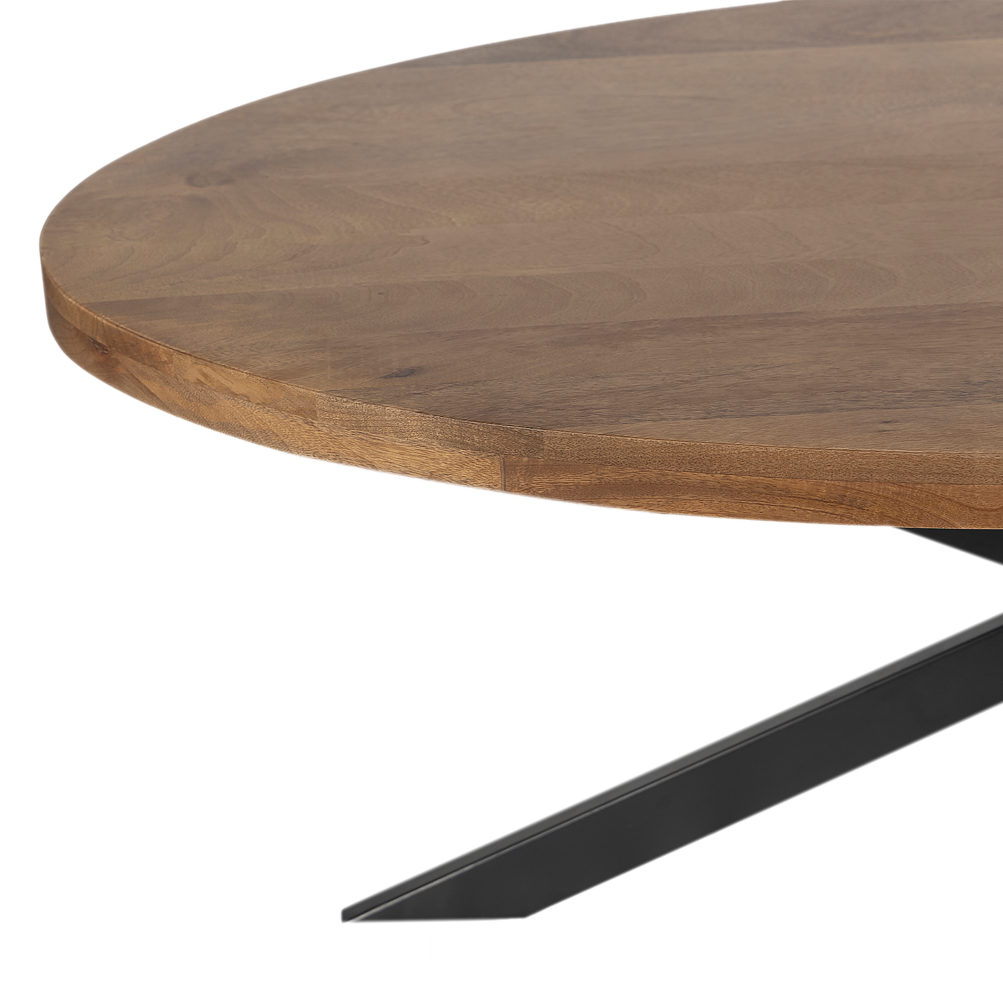 Harvest Starburst Mango Wood Coffee Table For Living Room - Natural 51" Oval