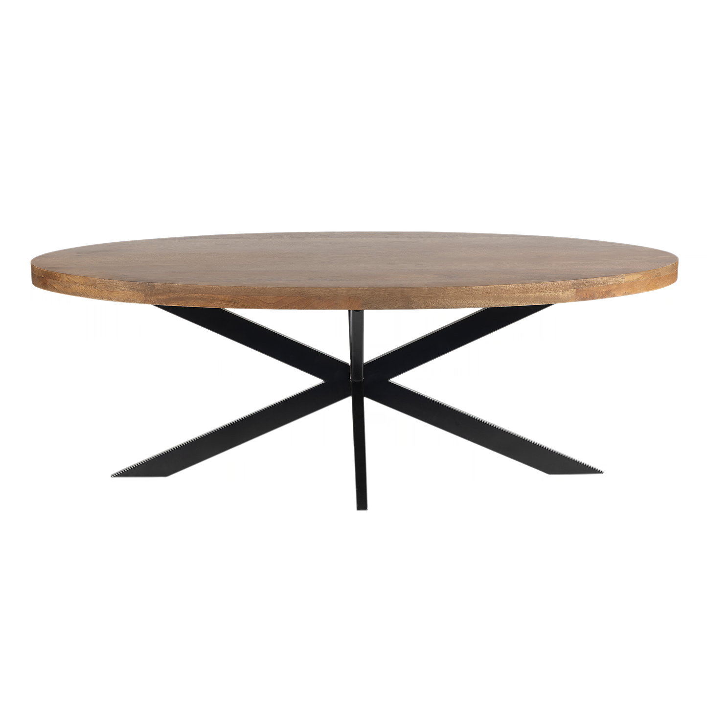 Harvest Starburst Mango Wood Coffee Table For Living Room - Natural 51" Oval