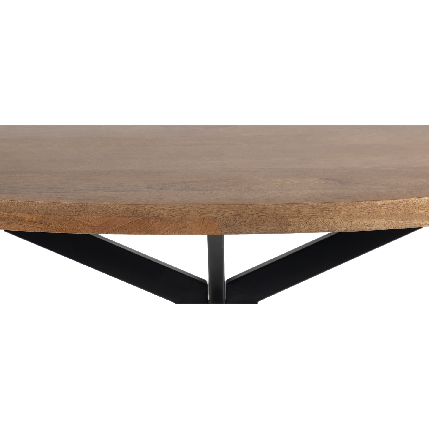 Harvest Starburst Mango Wood Coffee Table For Living Room - Natural 51" Oval