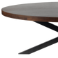 Harvest Starburst Mango Wood Coffee Table For Living Room - Walnut 51" Oval