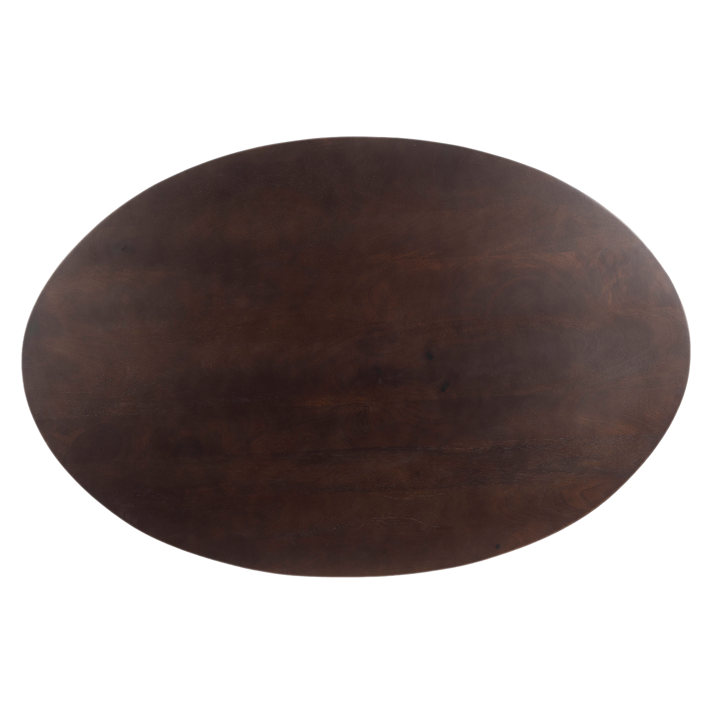 Harvest Starburst Mango Wood Coffee Table For Living Room - Walnut 51" Oval