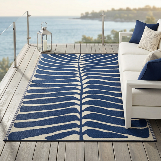 Hilo - Navy Blue Outdoor Rug for Patio