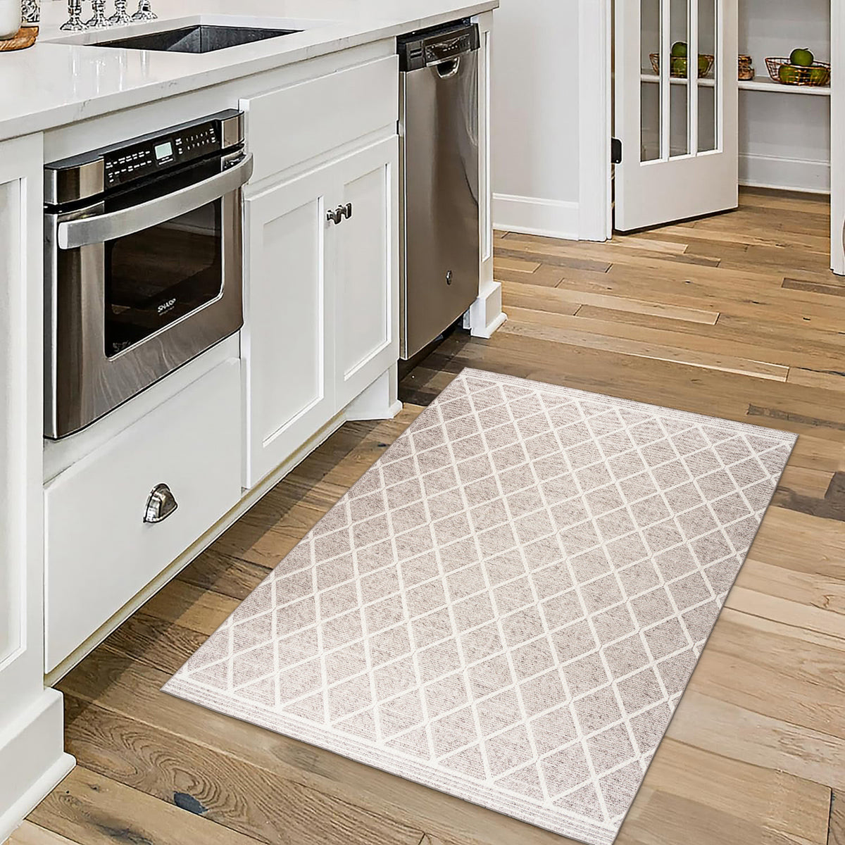 Light Beige Ivory Area Rug, product view angle 8