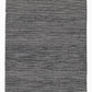 Full view of indoor outdoor black & white rug laid flat