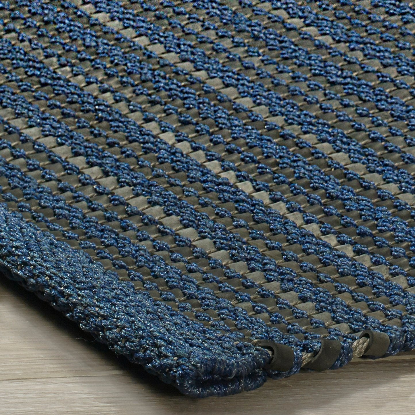 Kismet - Indigo  Striped Indoor/Outdoor Area Rug FINAL SALE