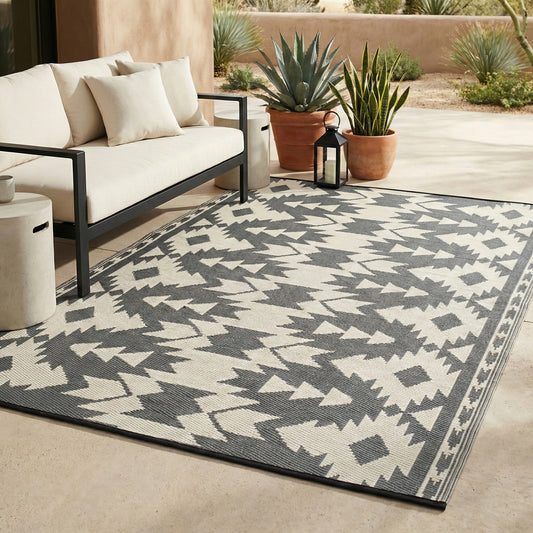 Miramar - Gray Outdoor Rug for Patio FINAL SALE