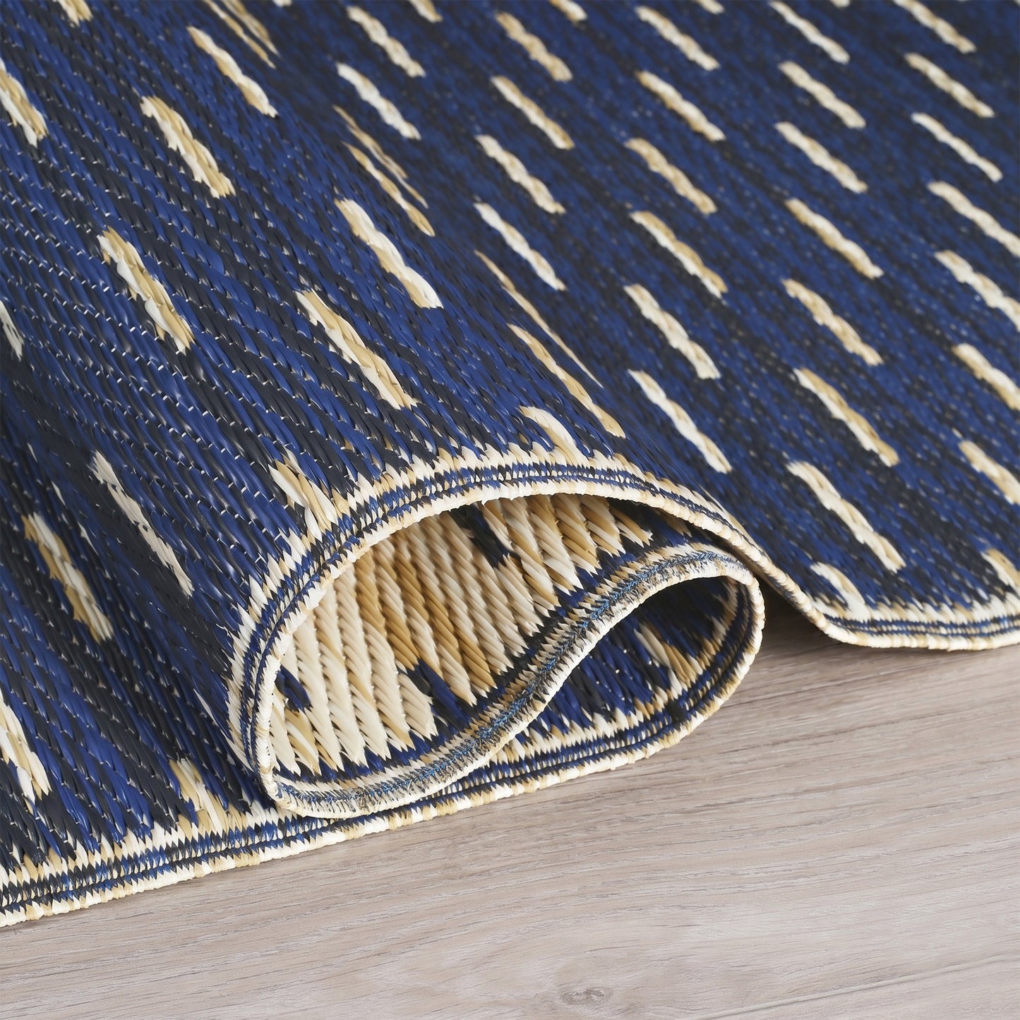 Montauk - Navy & Sand Outdoor Rug for Patio