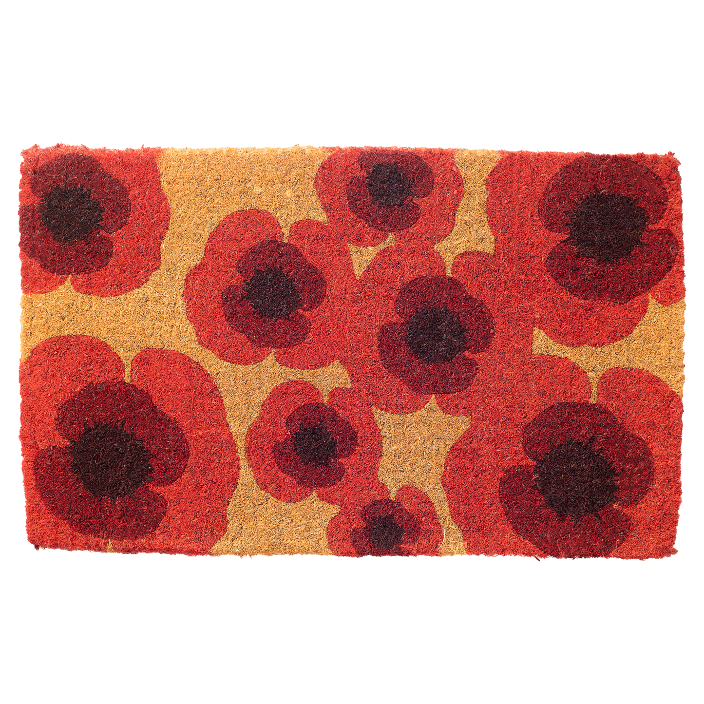 Poppies Doormat Handwoven Durable