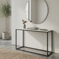 Evolve Contemporary Marble Console Table For Entryway - White/Gold 47"