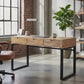 Oasis Industrial Mango Wood Desk For Home Office - Natural 55"
