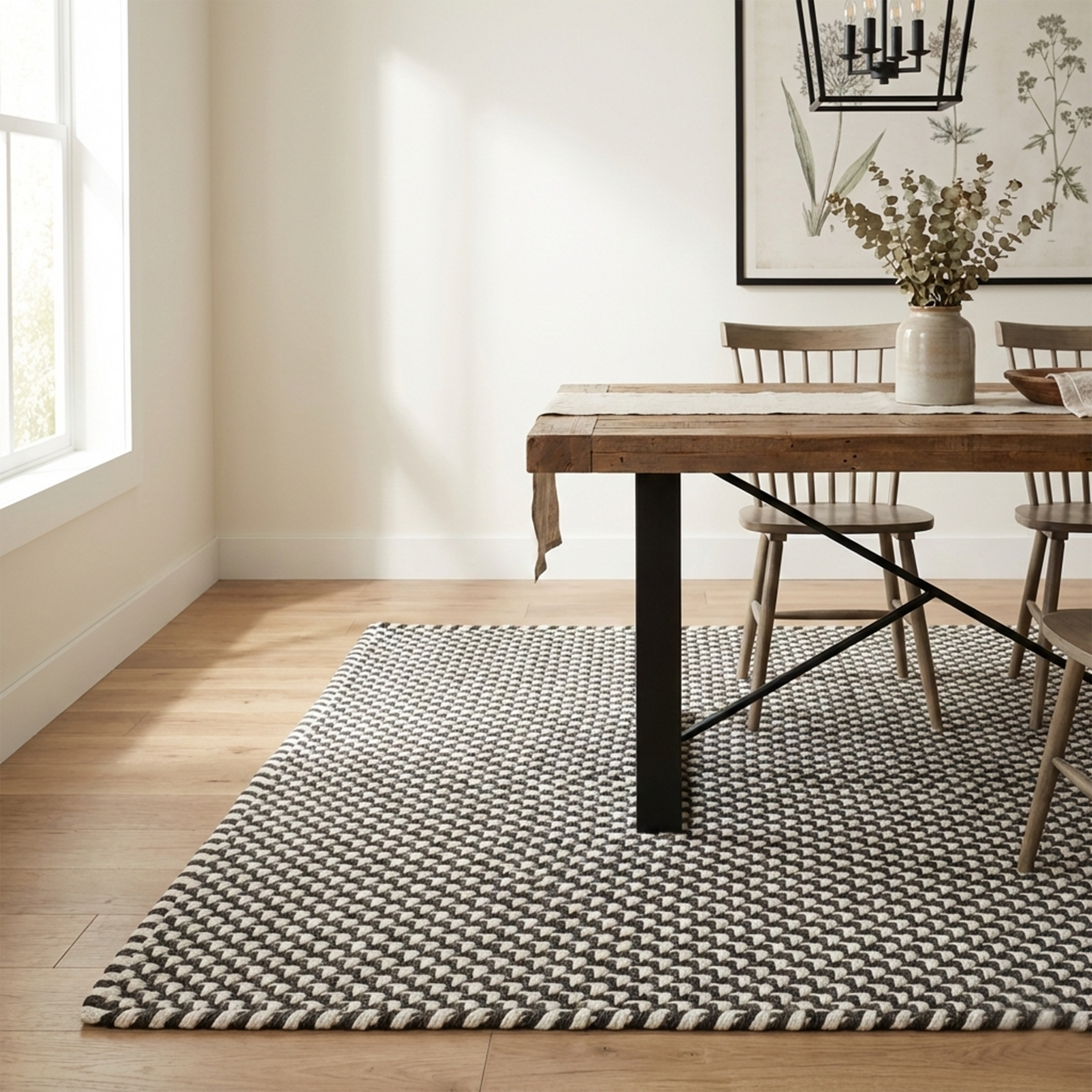 Charcoal & White Outdoor Rug, spill resistance demo video