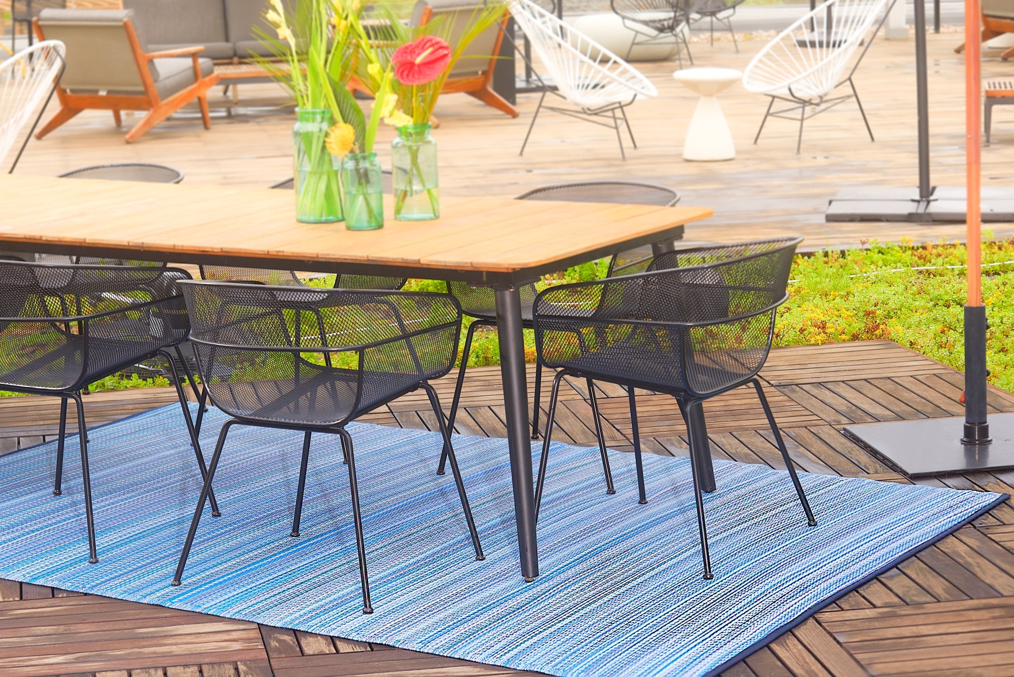 Turquoise Outdoor Rug, flat product shot, gallery view 72