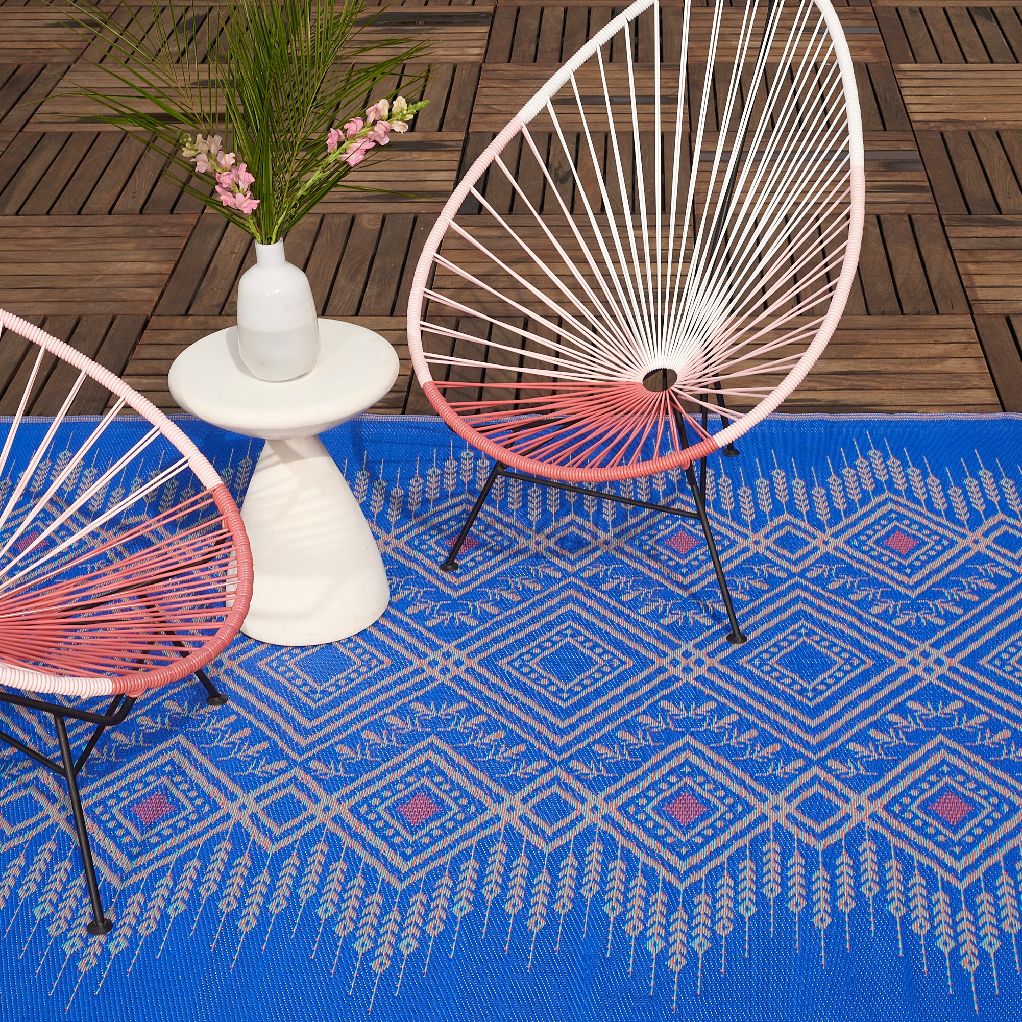 Fab Habitat Boho Waterproof Recycled Plastic Outdoor Rug For Patio
