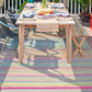 Turquoise Outdoor Rug, lifestyle video of patio seating, second lifestyle scene
