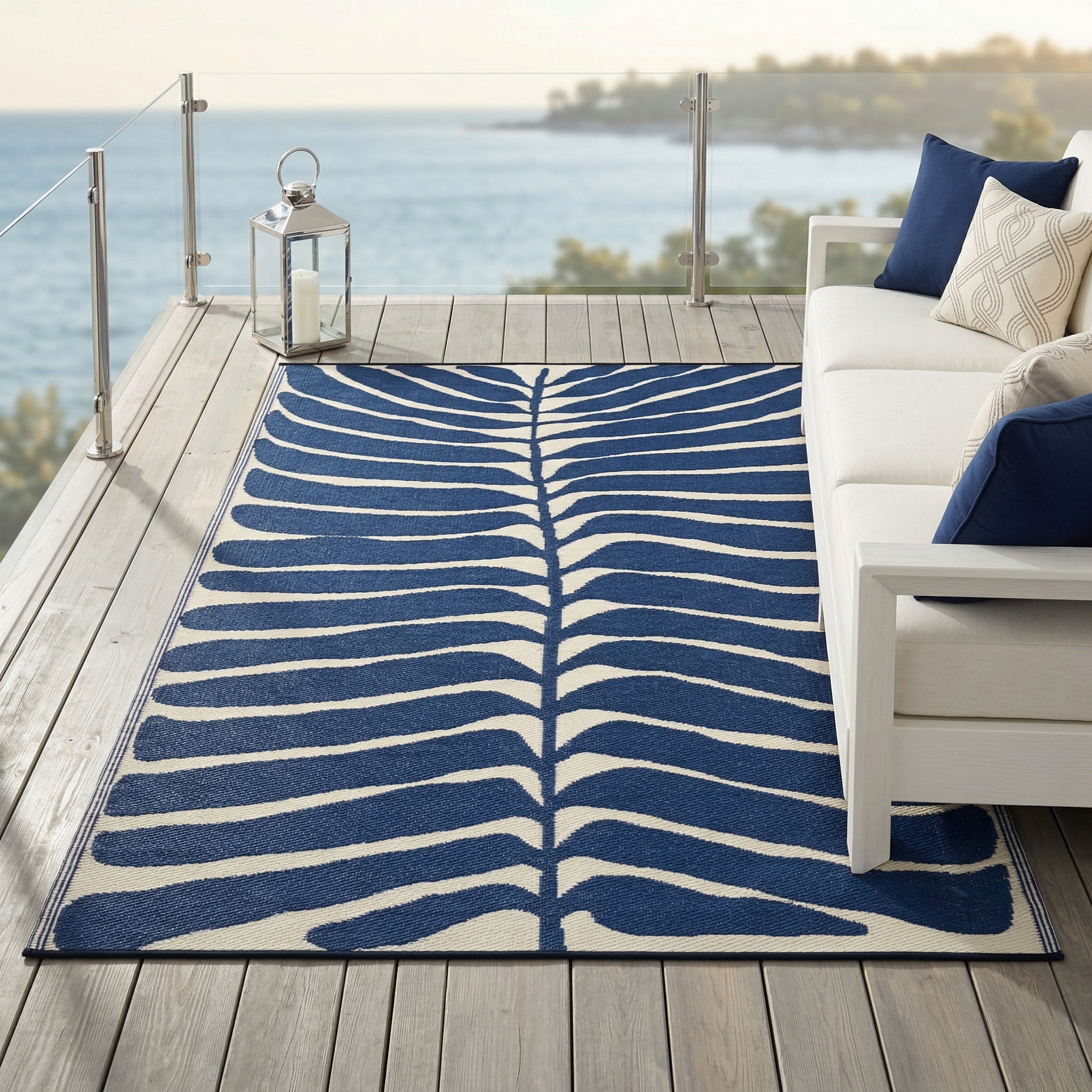Hilo Navy Outdoor Rug